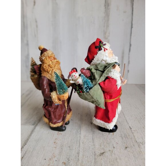 Santa Claus figure set cane vintage home decor Xmas tree - Picture 4 of 7